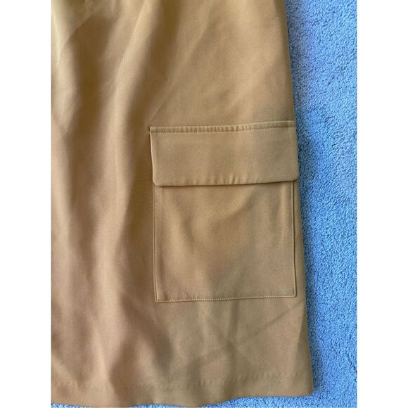 NWT MARE MARE Halter Shift Mini Dress In Gold, Sz 2 $160 - Picture 5 of 8